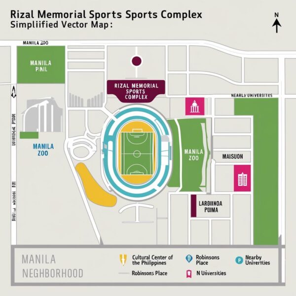 Landmarks near stadium