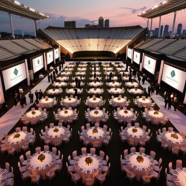 Corporate event setup