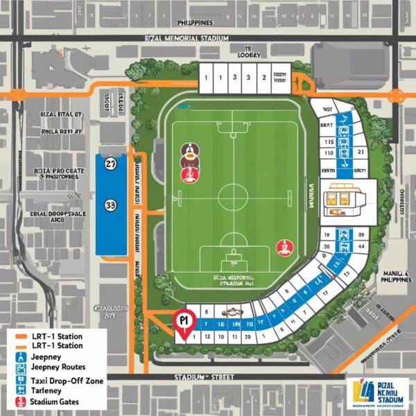 Stadium access map