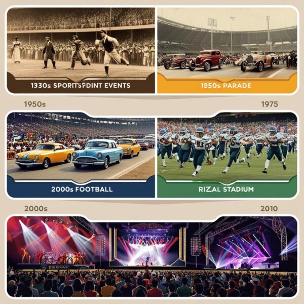Stadium event timeline