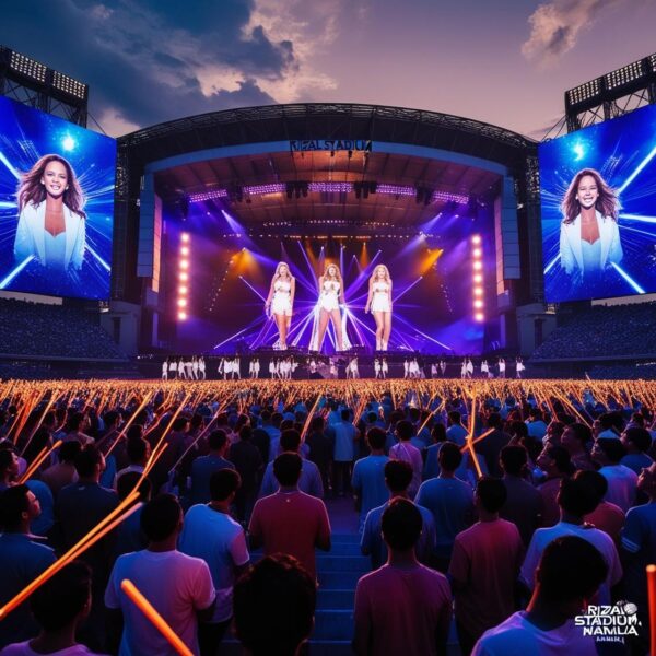 Stadium concert scene
